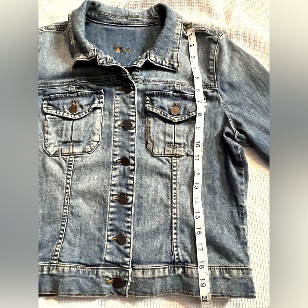 Kut from the Kloth Light Blue Denim Jean Jacket - Picture 7 of 16